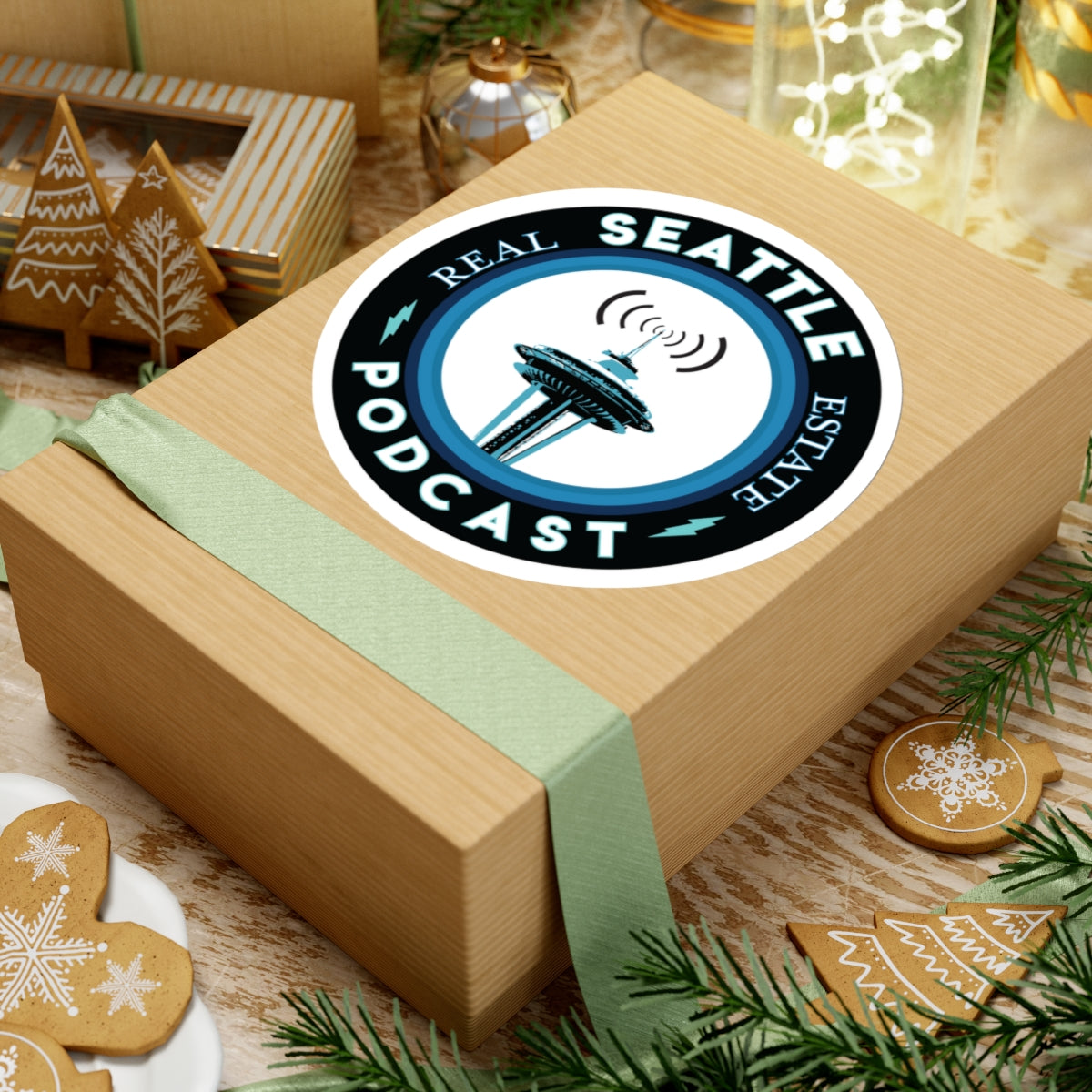 Seattle Real Estate Podcast Kiss-Cut Stickers - News For Reasonable People