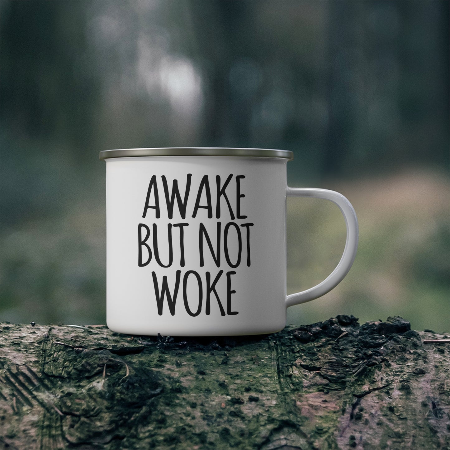 "Awake But Not Woke" Funny Political Humor Mug, Sarcastic Coffee Mug, Unique Quote Cup, Gift for Friends, Office Humor, Gag Gift - News For Reasonable People