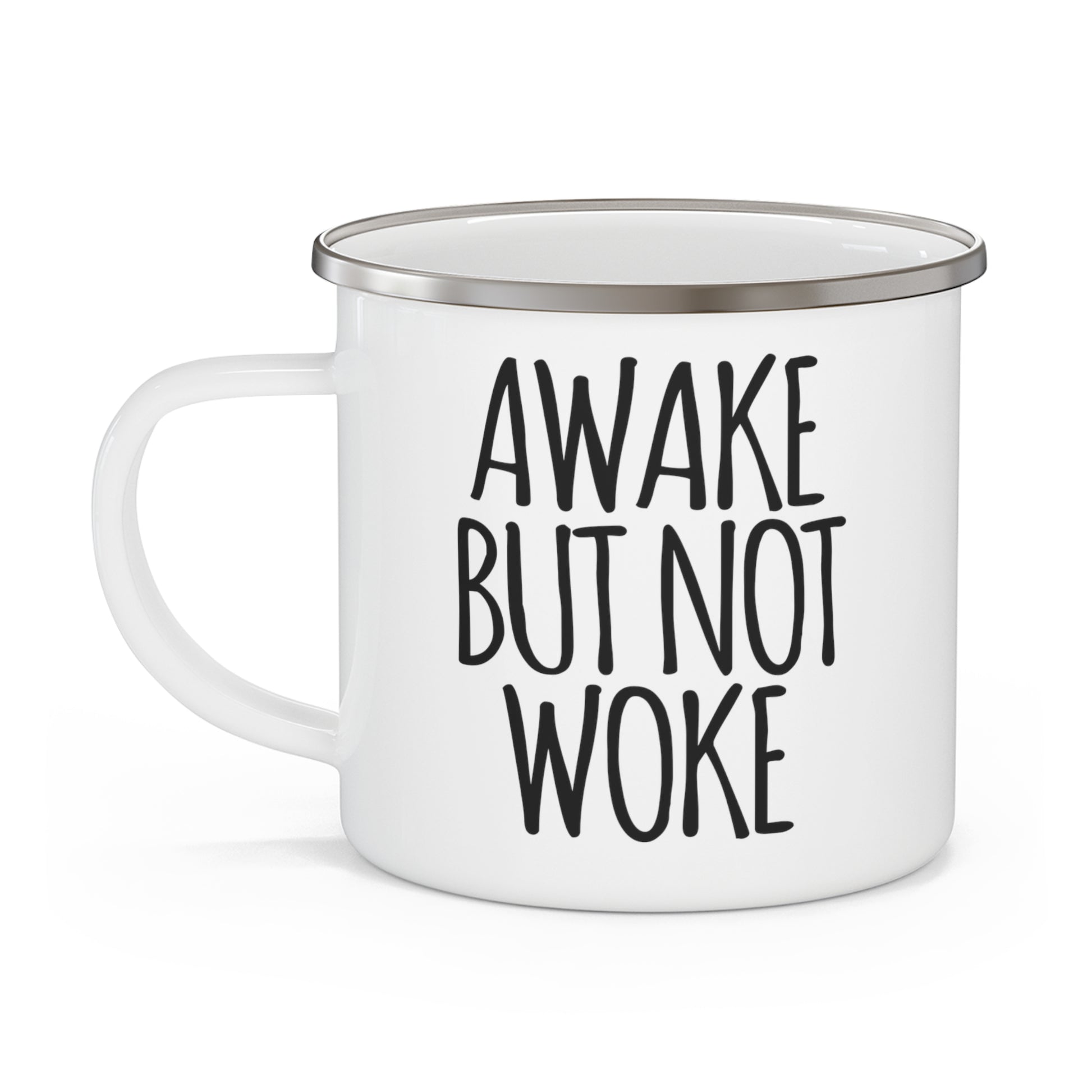 "Awake But Not Woke" Funny Political Humor Mug, Sarcastic Coffee Mug, Unique Quote Cup, Gift for Friends, Office Humor, Gag Gift - News For Reasonable People