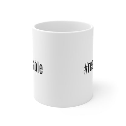 #Reasonable White Ceramic Mug 11oz - News For Reasonable People