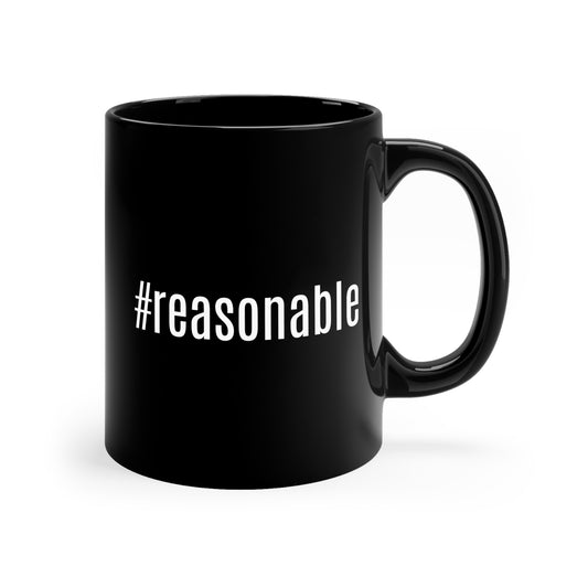 #Reasonable 11oz Black Mug - News For Reasonable People