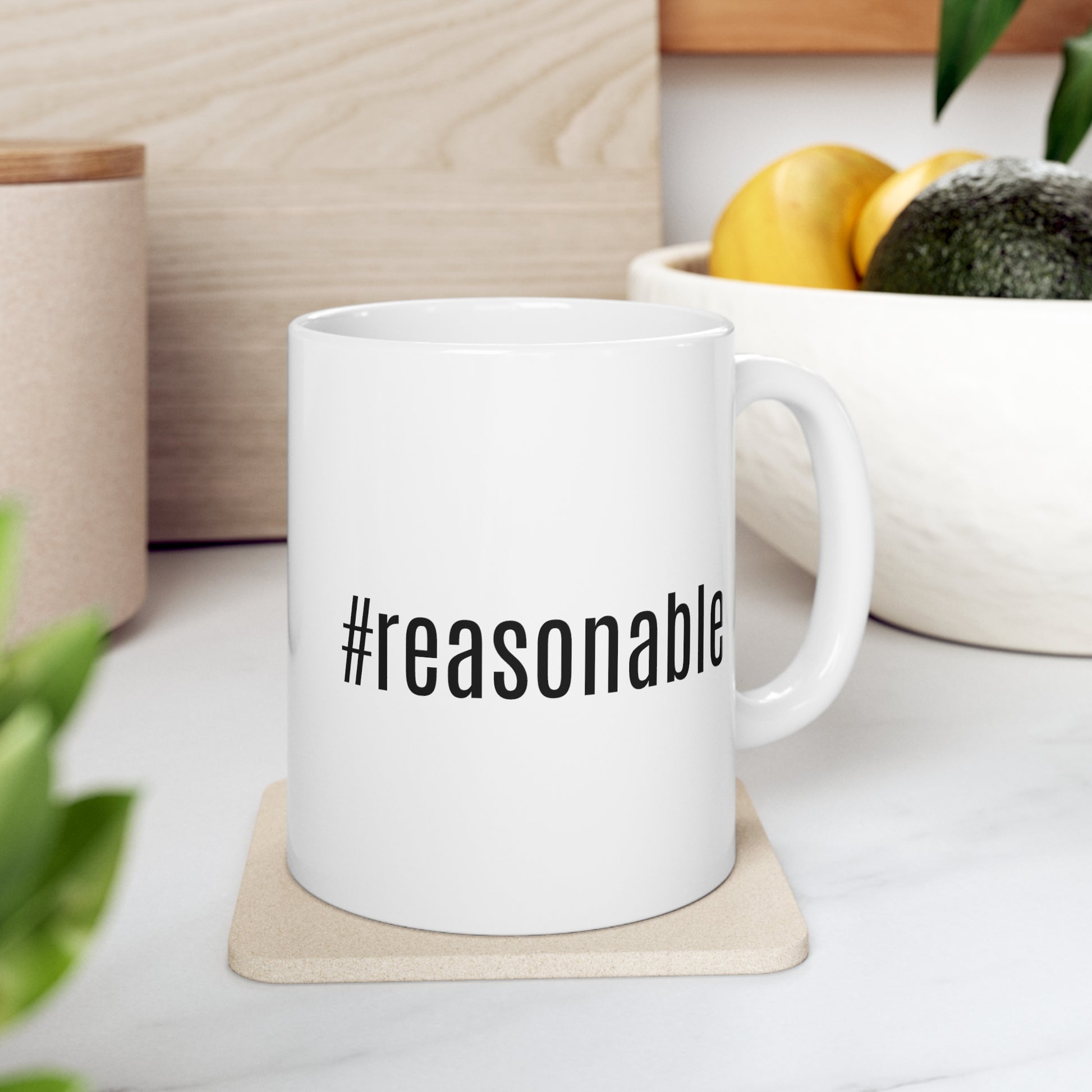 #Reasonable White Ceramic Mug 11oz - News For Reasonable People