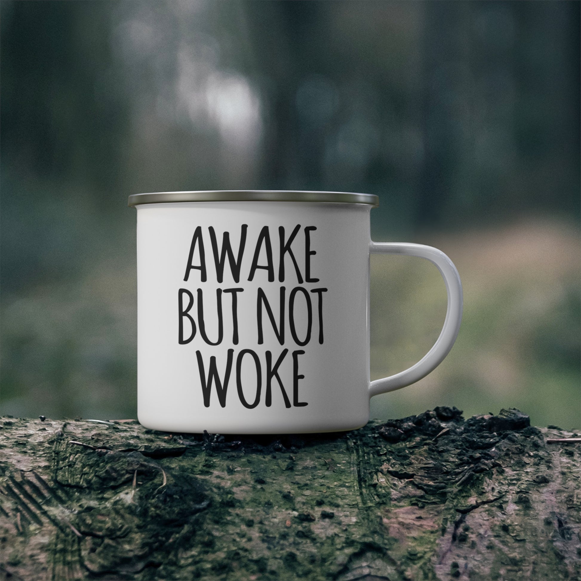 "Awake But Not Woke" Funny Political Humor Mug, Sarcastic Coffee Mug, Unique Quote Cup, Gift for Friends, Office Humor, Gag Gift - News For Reasonable People