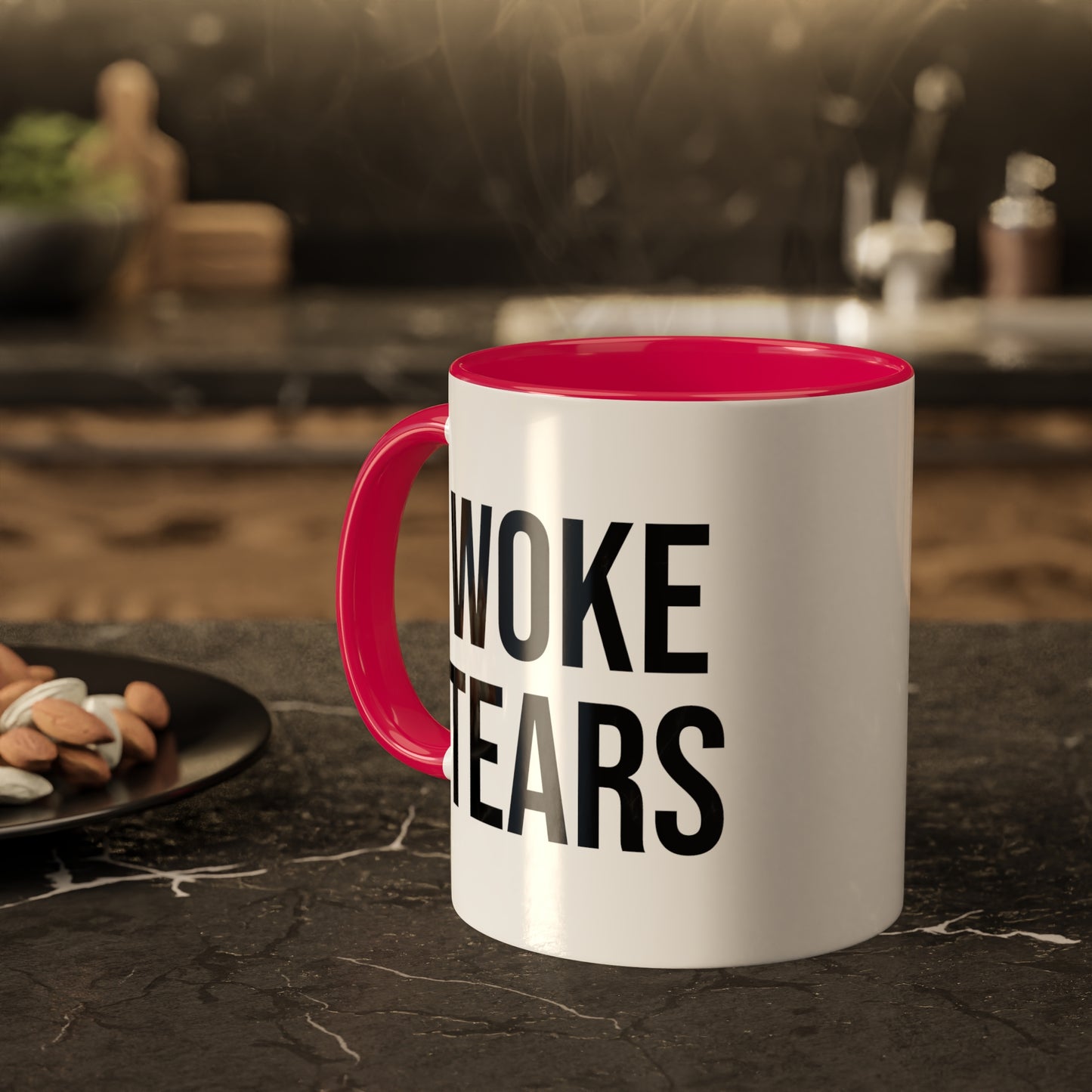 Woke Tears Coffee Mug, Funny Political Commentary Cup, Sarcastic Humor, Gift for Friend, Unique Office Mug, Conversation Starter - News For Reasonable People