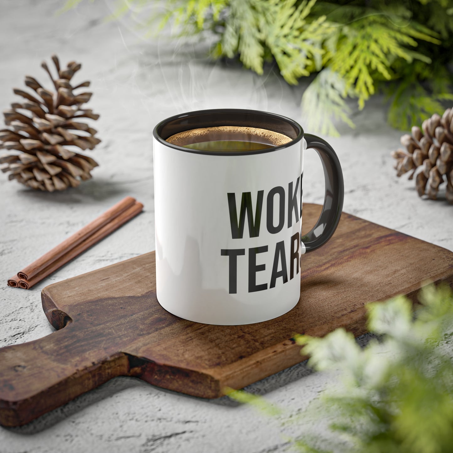Woke Tears Coffee Mug, Funny Political Commentary Cup, Sarcastic Humor, Gift for Friend, Unique Office Mug, Conversation Starter - News For Reasonable People